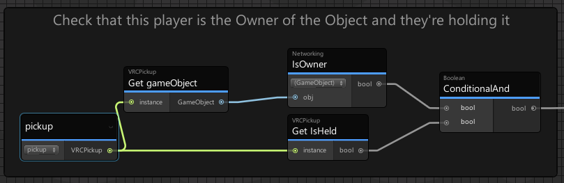 This is run every frame, and when it&#39;s true the program will use some fun math to slowly change between two colors specified in the inspector.