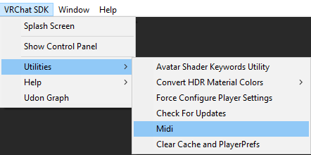 Midi Utility Window